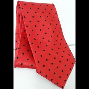 D'Amante Couture Collection Red Dotted Dress Tie